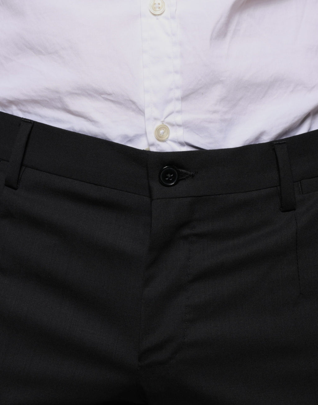 Dolce & Gabbana Black Wool Skinny Dress Formal Trousers