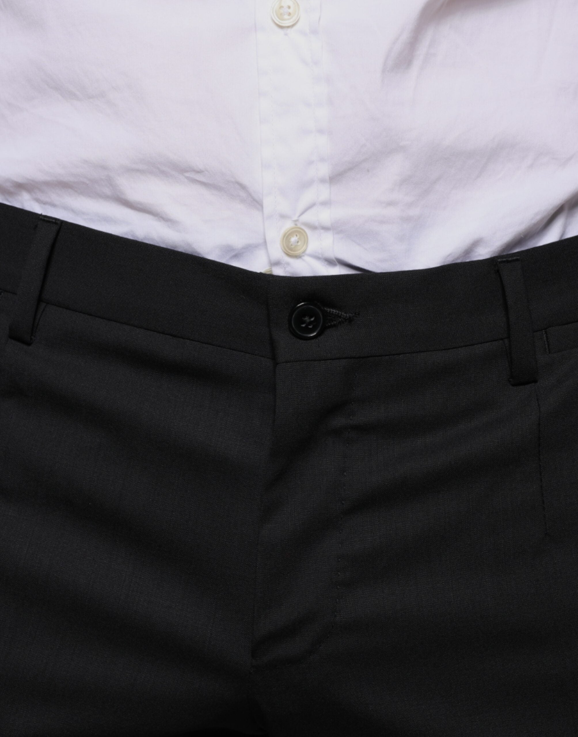 Dolce & Gabbana Black Wool Skinny Dress Formal Trousers