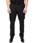 Dolce & Gabbana Schwarzes Woll-Skinny Kleid Formelle Hose