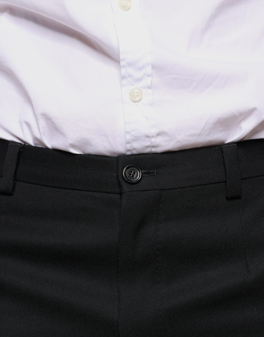 Dolce & Gabbana Men's Black Skinny Wool Suit Trousers