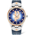 Police Elegante blaue Leder-Armbanduhr