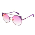 Police Lila Metall-Sonnenbrille