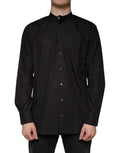 Dolce & Gabbana Schwarzes Button Down Hemd aus Baumwolle für Männer