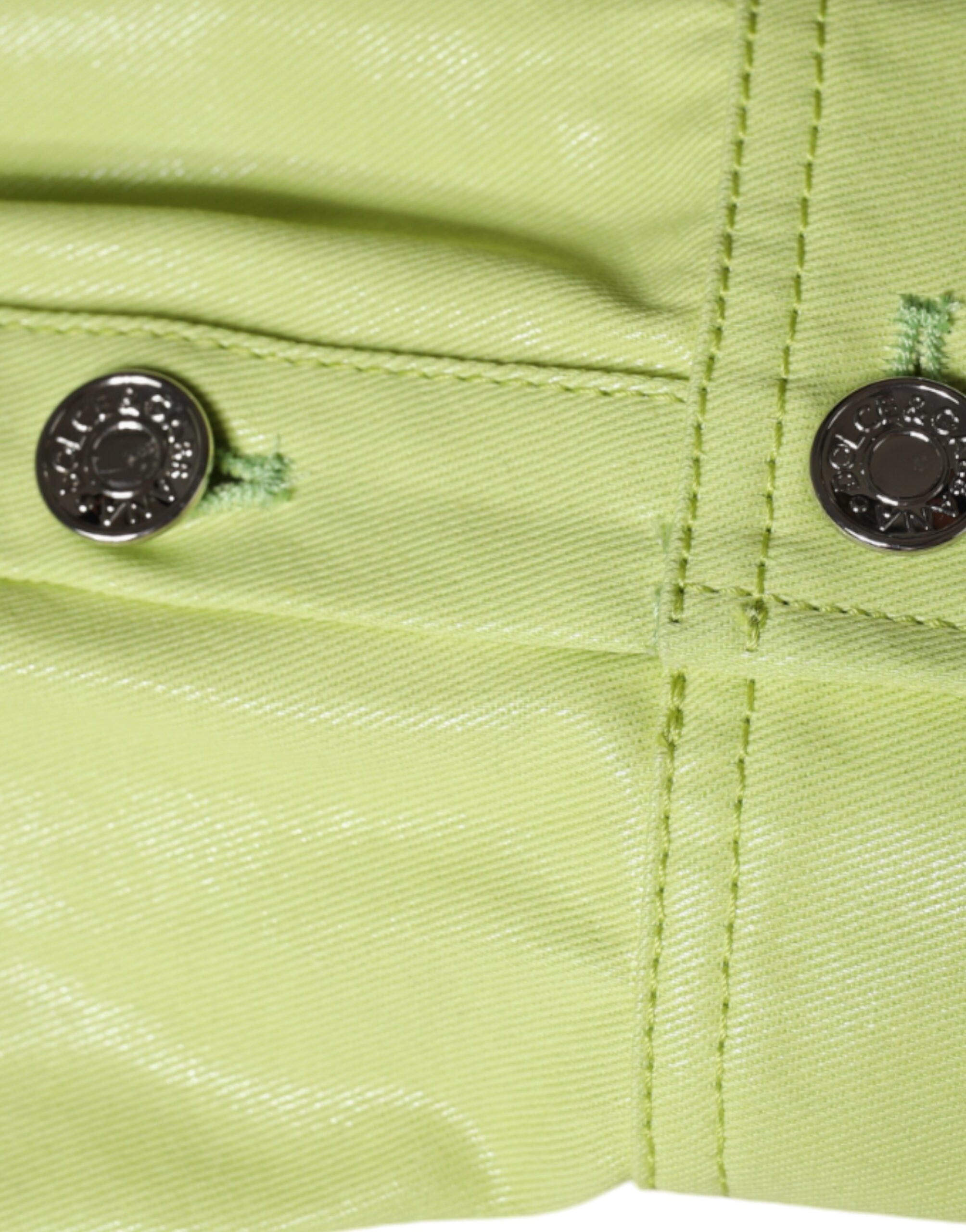 Dolce & Gabbana Men's Green Cotton Collared Button-Down Shirt