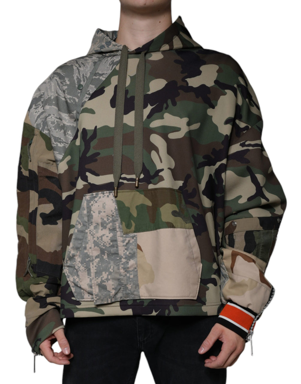 Dolce & Gabbana Multicolor Camouflage Hoodie Sweatshirt