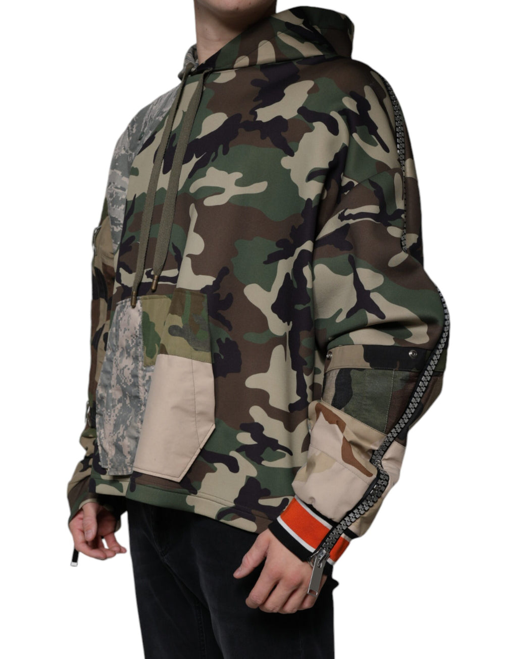 Dolce & Gabbana Multicolor Camouflage Hoodie Sweatshirt