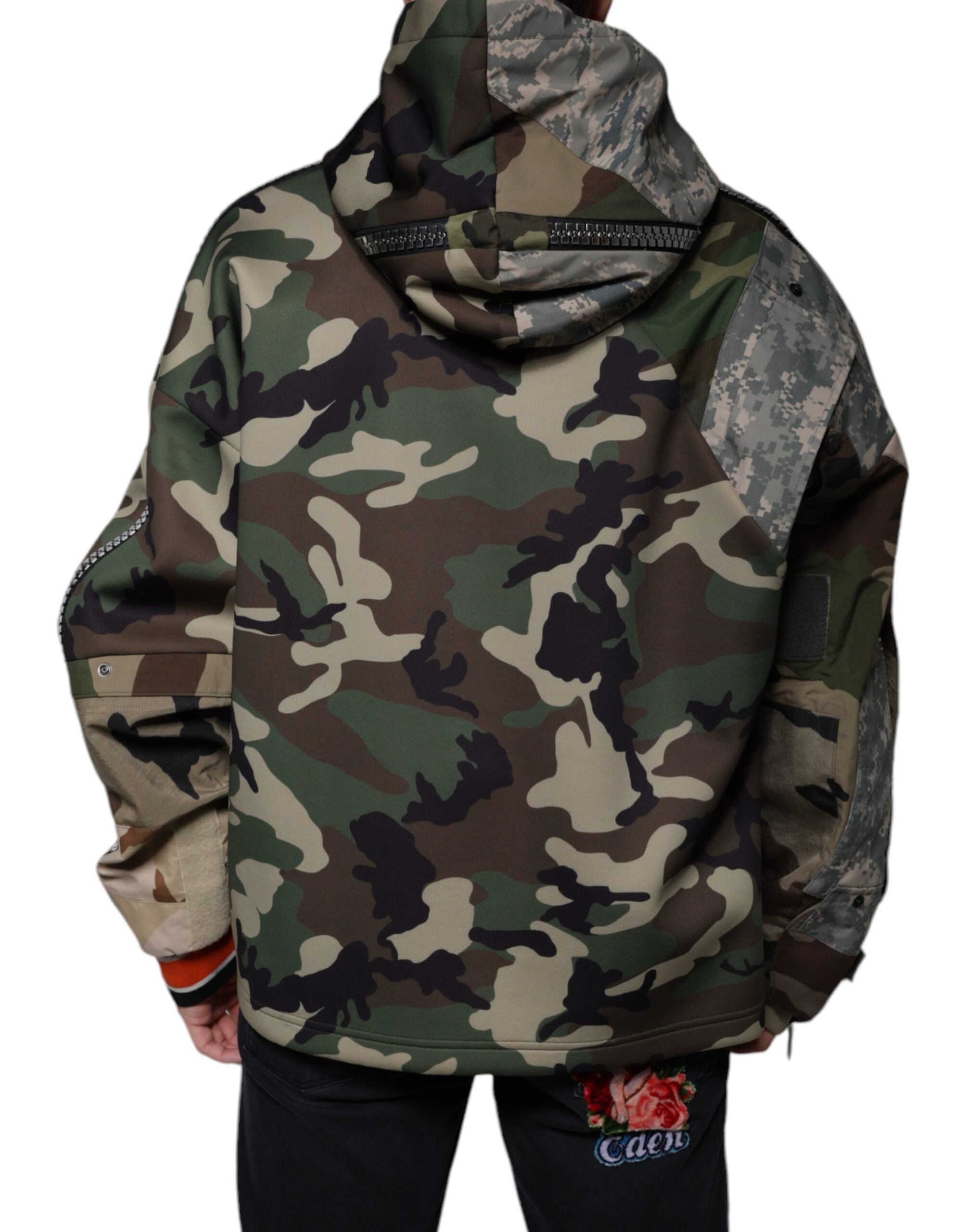 Dolce & Gabbana Multicolor Camouflage Hoodie Sweatshirt