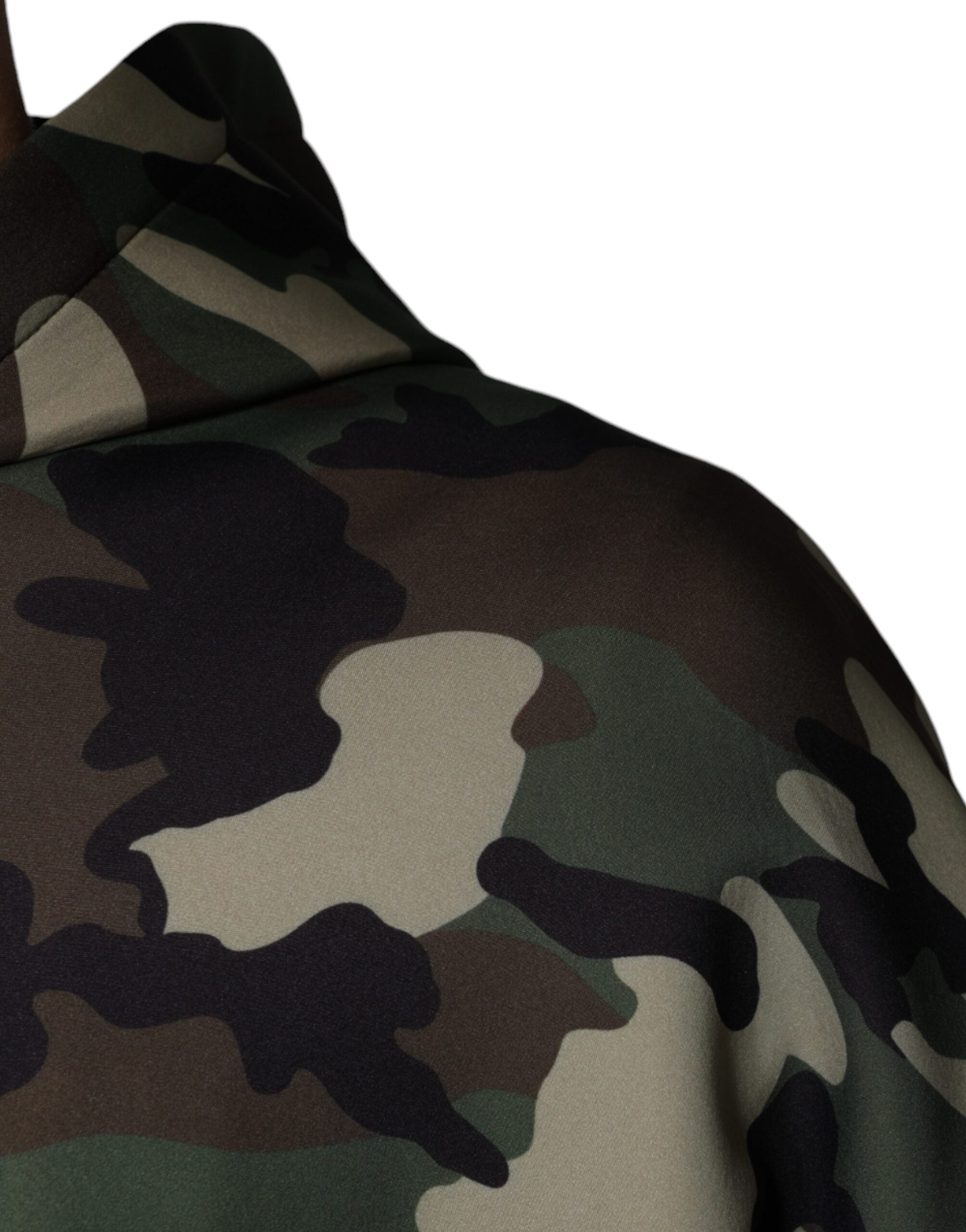Dolce & Gabbana Multicolor Camouflage Hoodie Sweatshirt