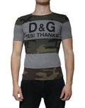 Dolce & Gabbana Multicolor Camouflage Crew Neck Cotton T-Shirt