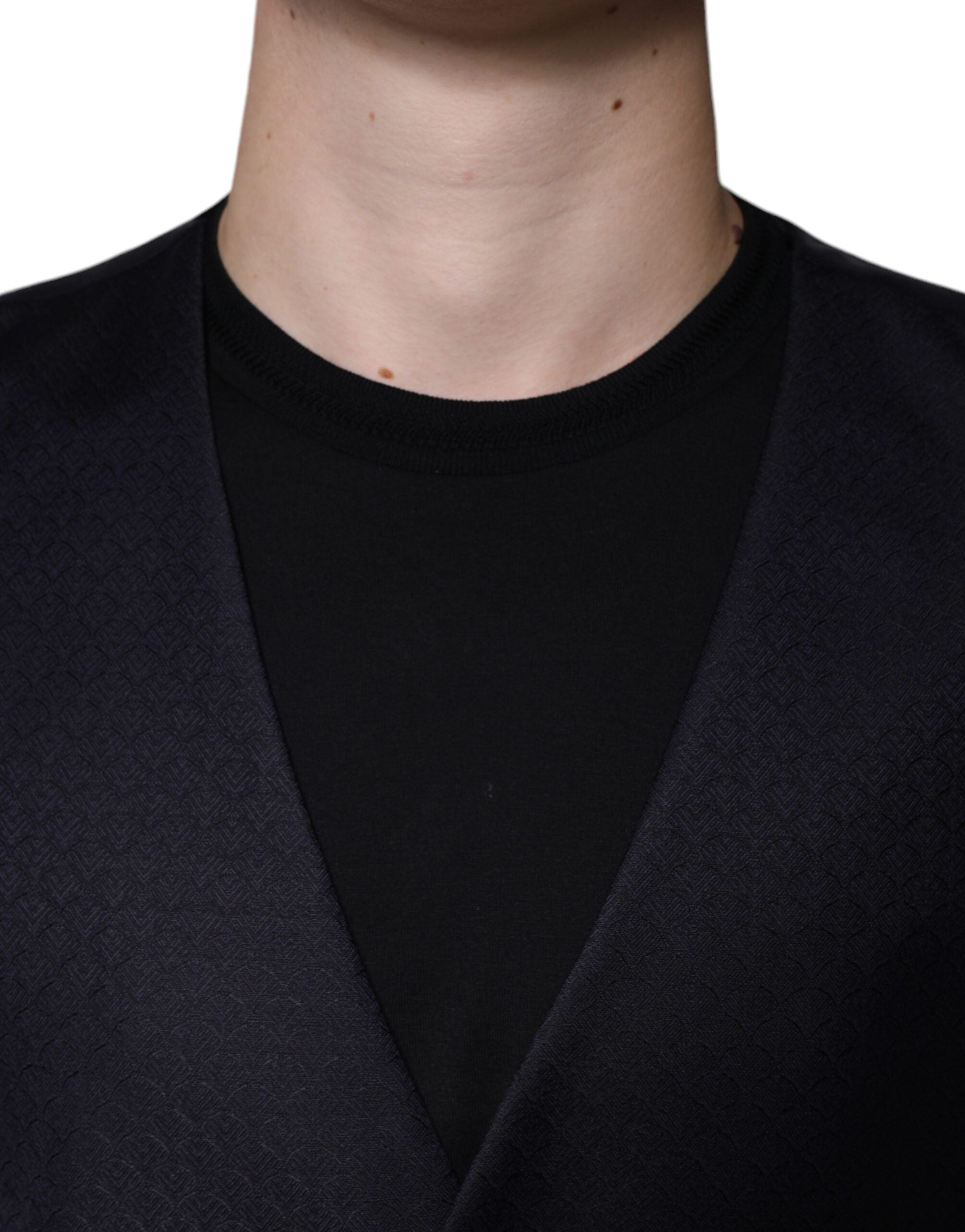 Dolce & Gabbana Black Wool Vest Dress Formal Waistcoat