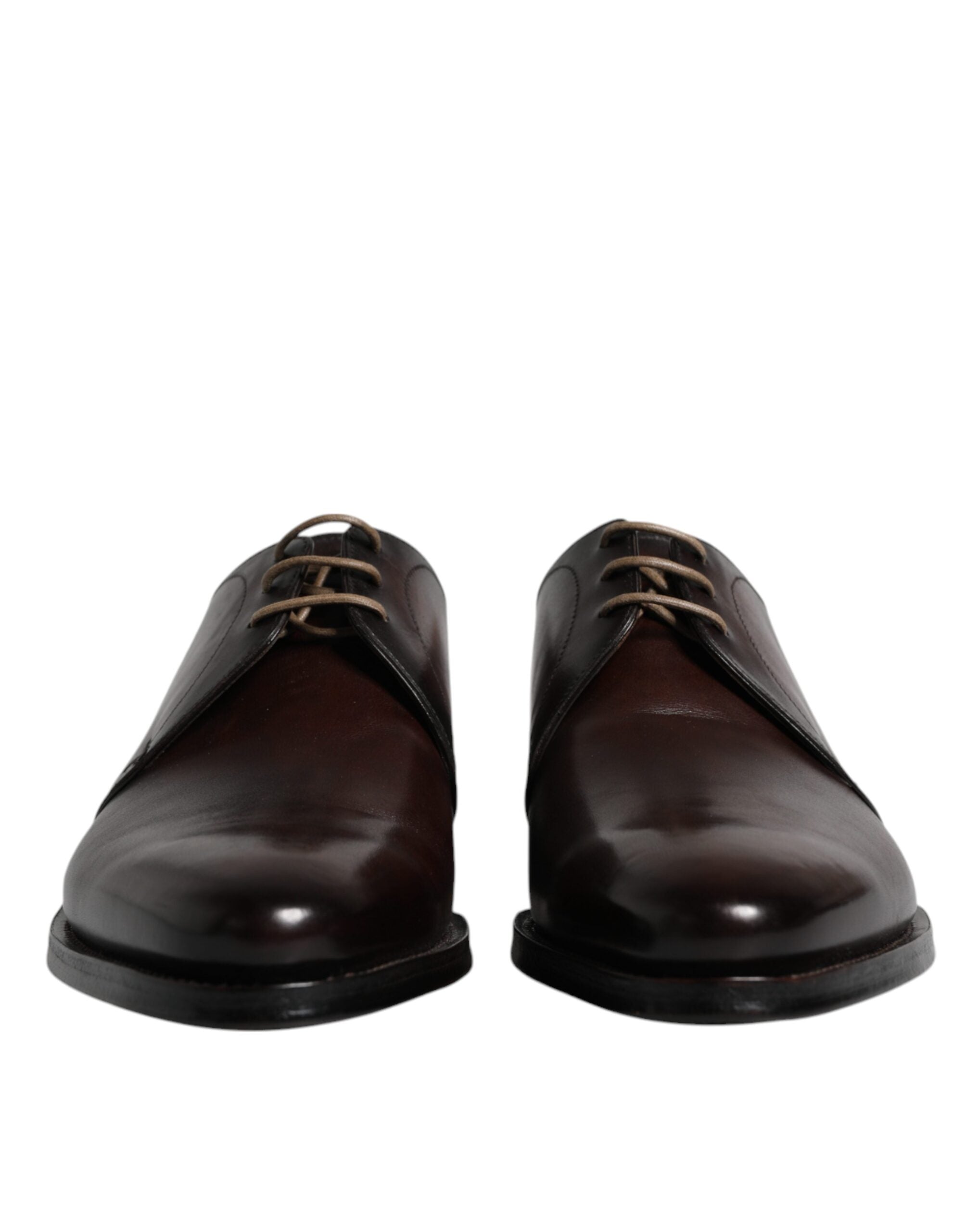 Dolce & Gabbana Black Leather Lace-Up Shoes Men's Derby Formal Shoes