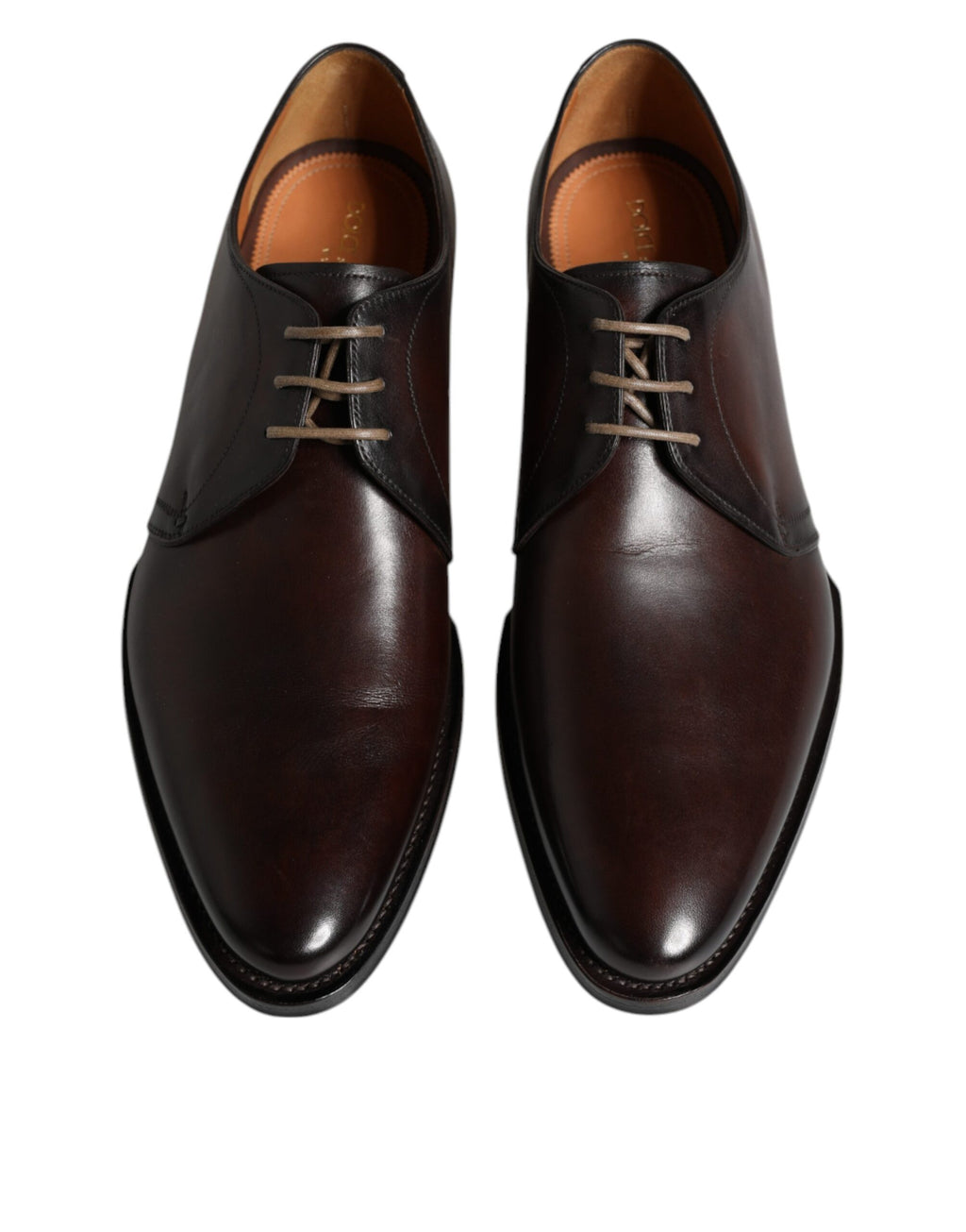 Dolce & Gabbana Black Leather Lace-Up Shoes Men's Derby Formal Shoes
