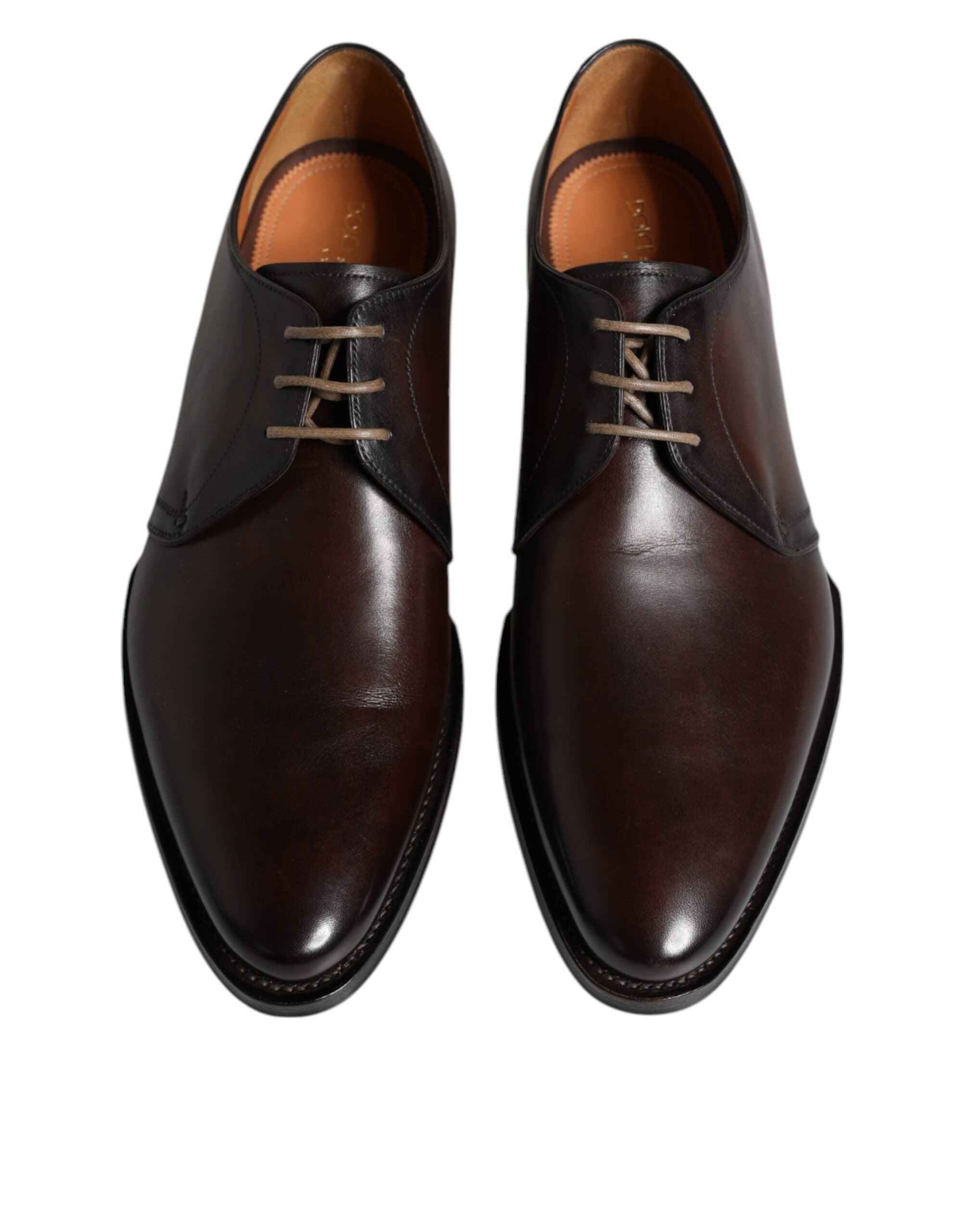 Dolce & Gabbana Black Leather Lace-Up Shoes Men's Derby Formal Shoes