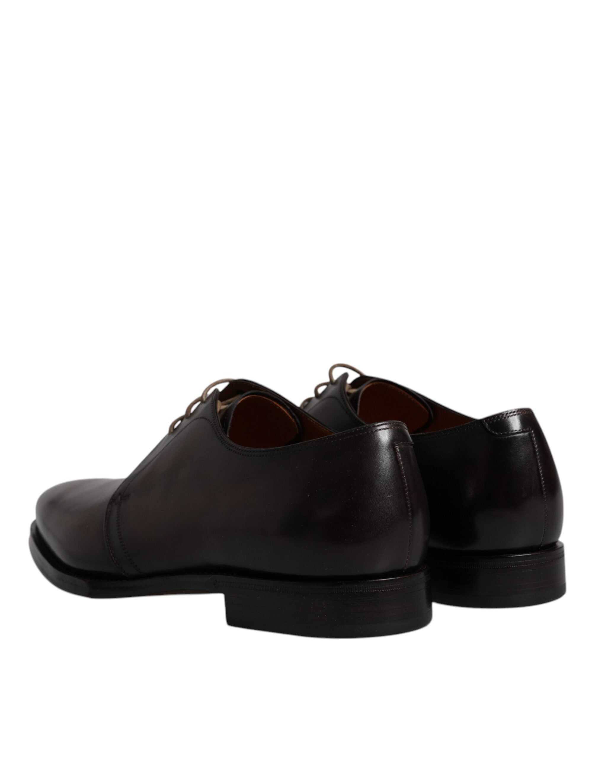 Dolce & Gabbana Black Leather Lace-Up Shoes Men's Derby Formal Shoes