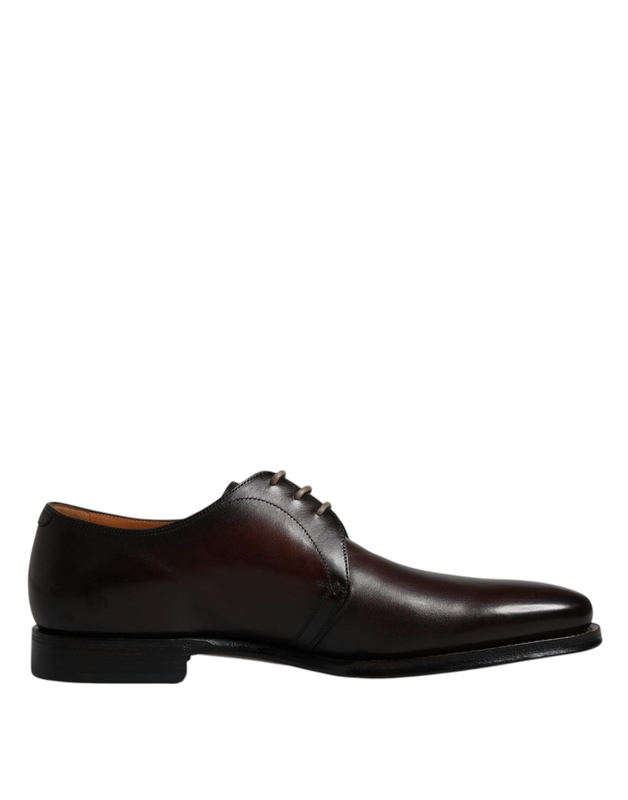 Dolce & Gabbana Black Leather Lace-Up Shoes Men's Derby Formal Shoes