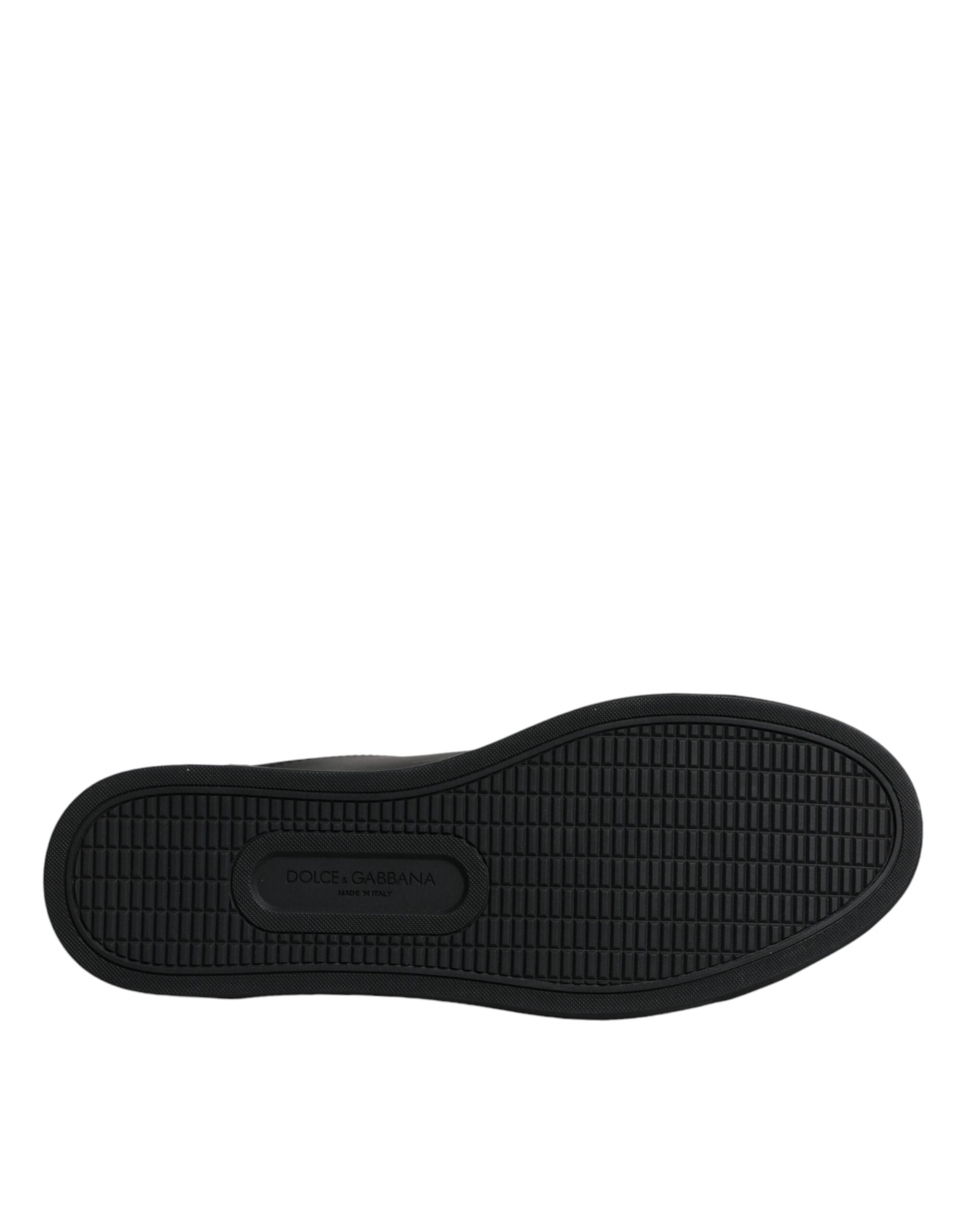 Dolce & Gabbana Black London Sacred Heart Men's Sneakers Shoes