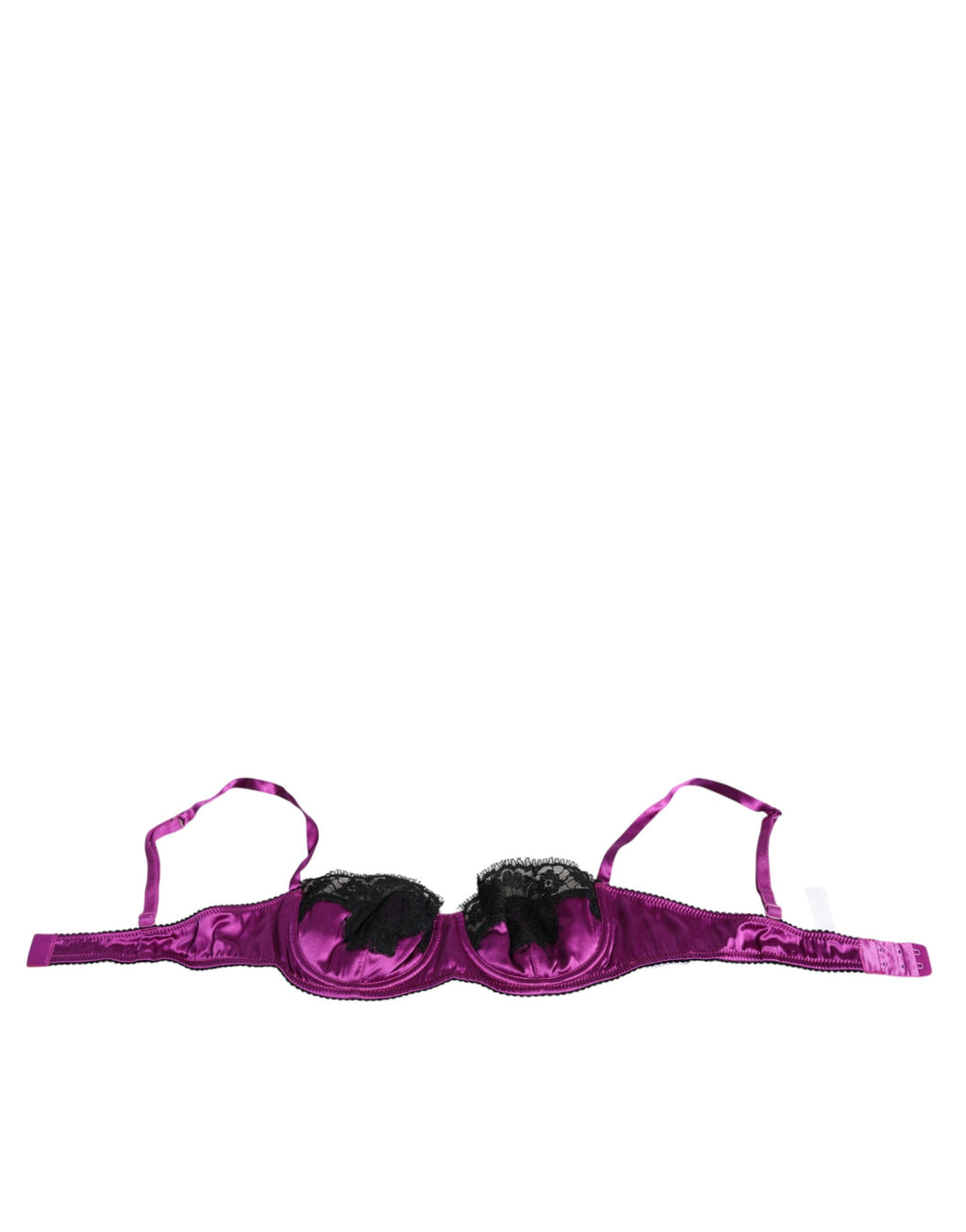 Dolce & Gabbana Purple Silk Underwired Balconette Bra Lingerie
