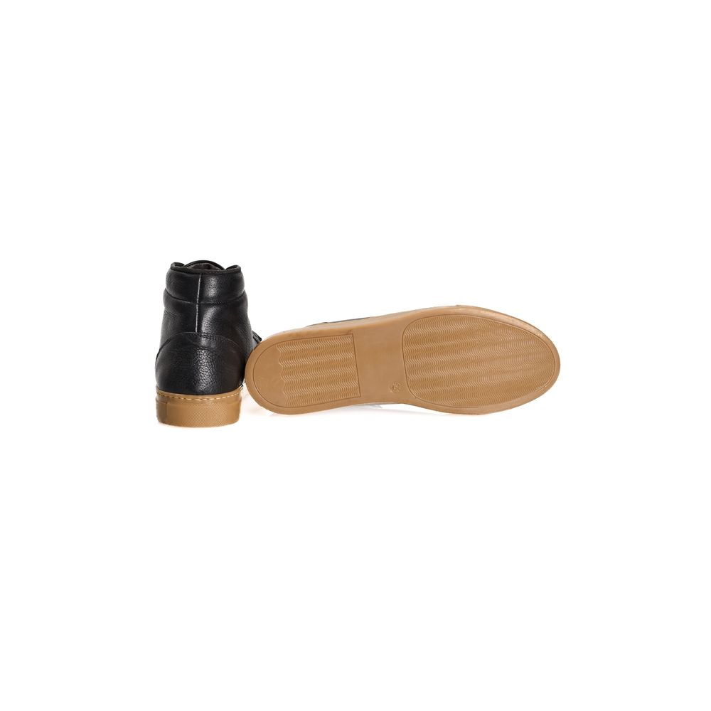 Roberto Pepe Luxury Schwarzer Herren-Sneaker aus Kalbsleder