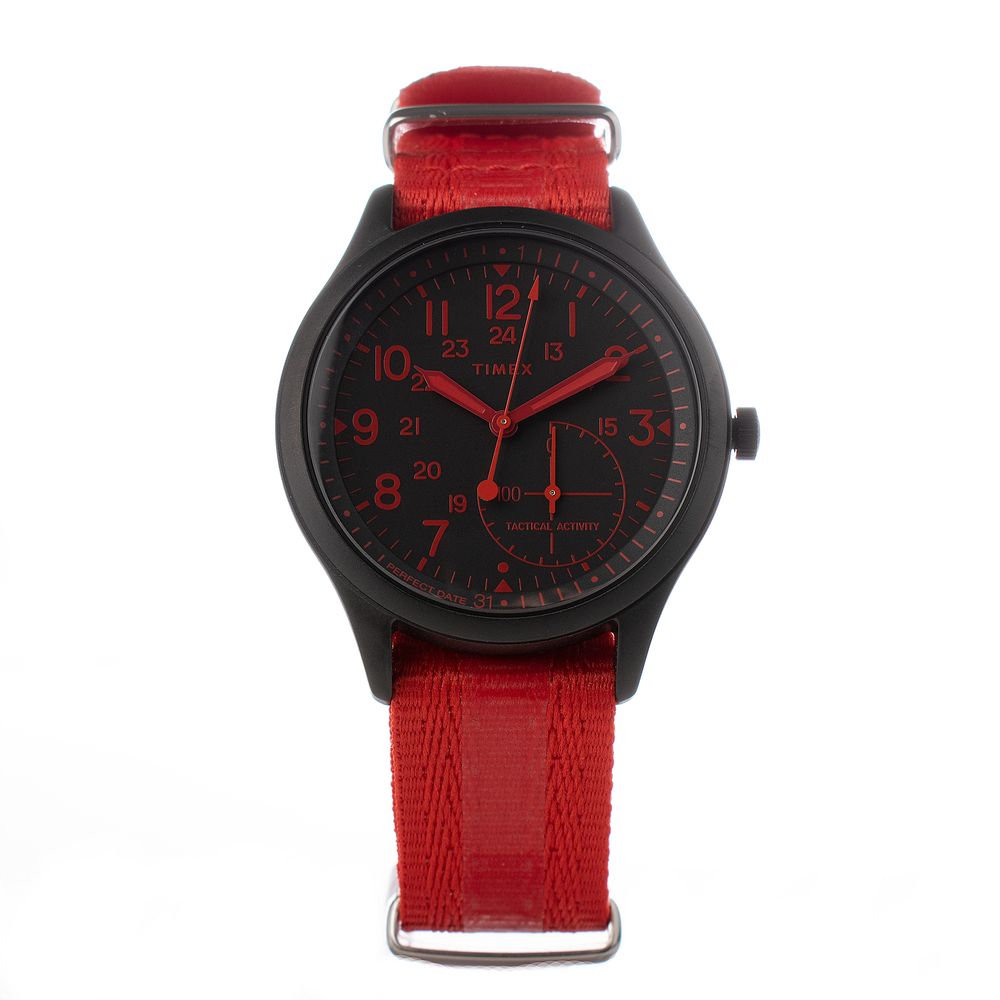 Timex Red Nylon Sports Watch