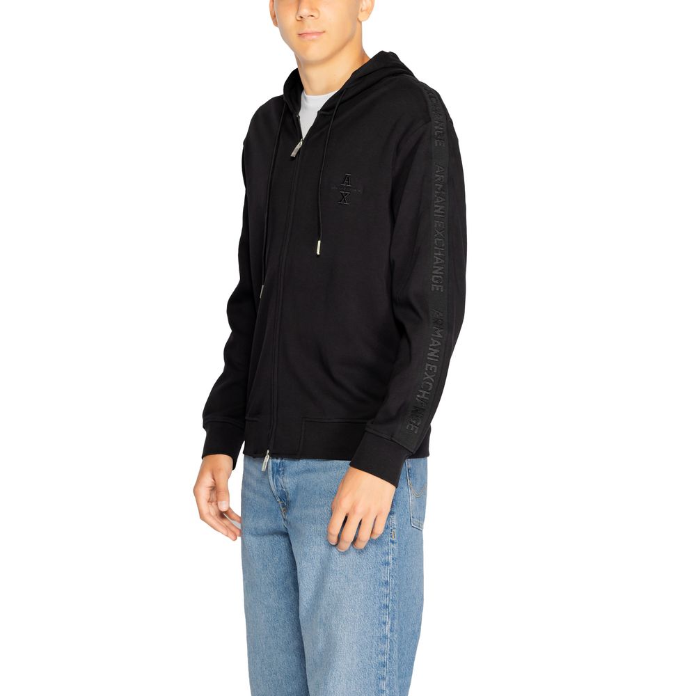 Armani Exchange Schwarzer Baumwoll-Hoodie