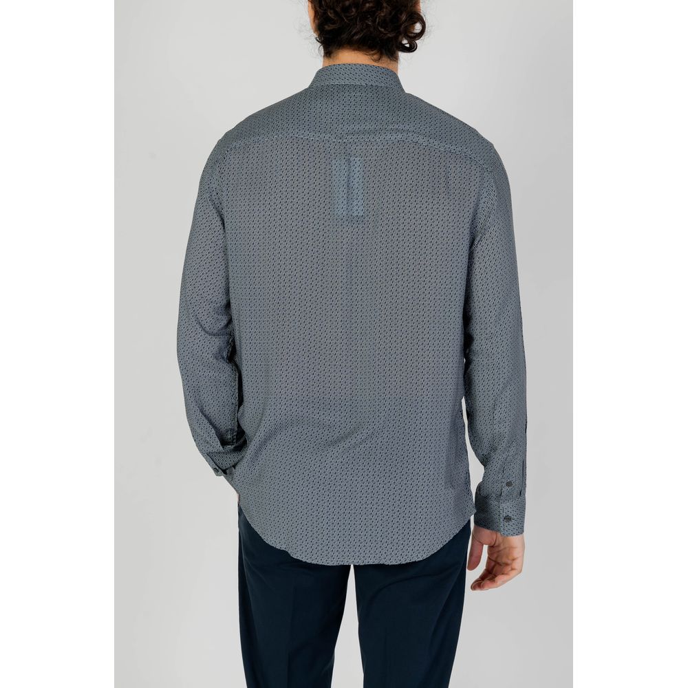 Armani Exchange Graues Hemd mit Viskose-Muster