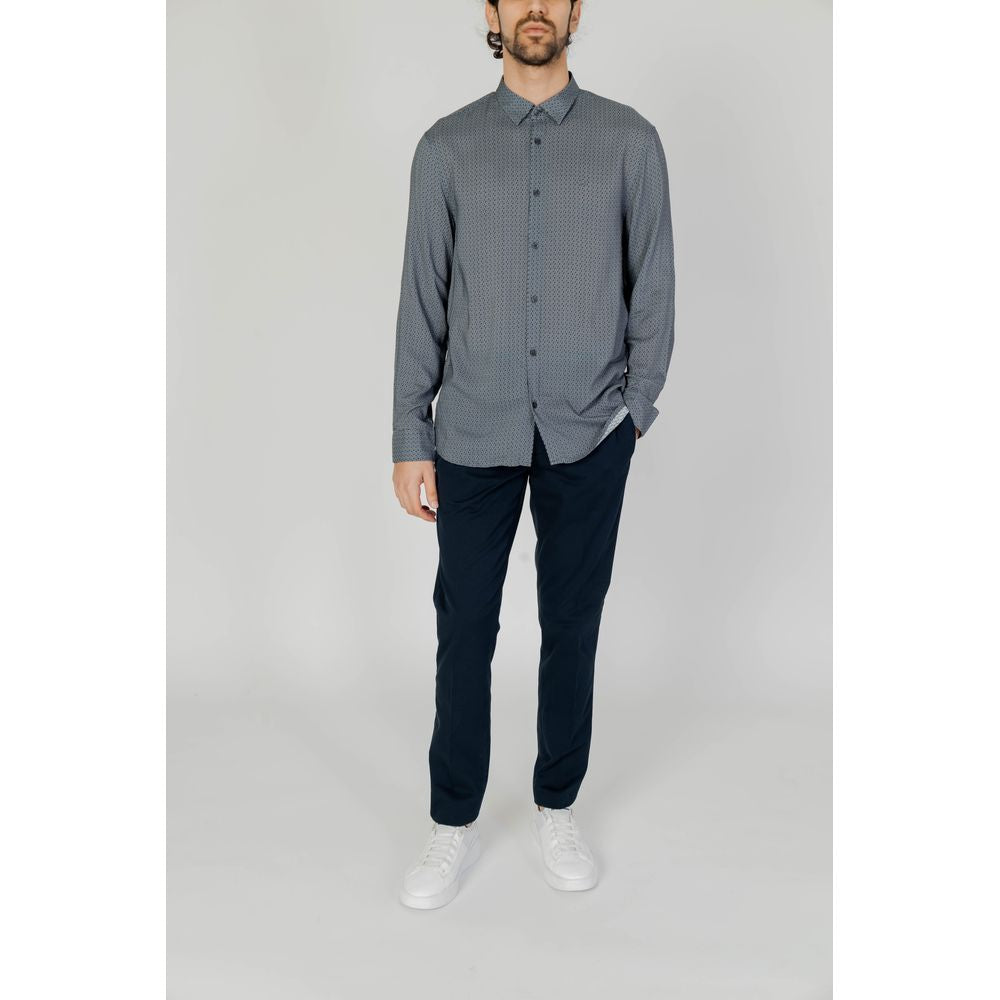 Armani Exchange Graues Hemd mit Viskose-Muster