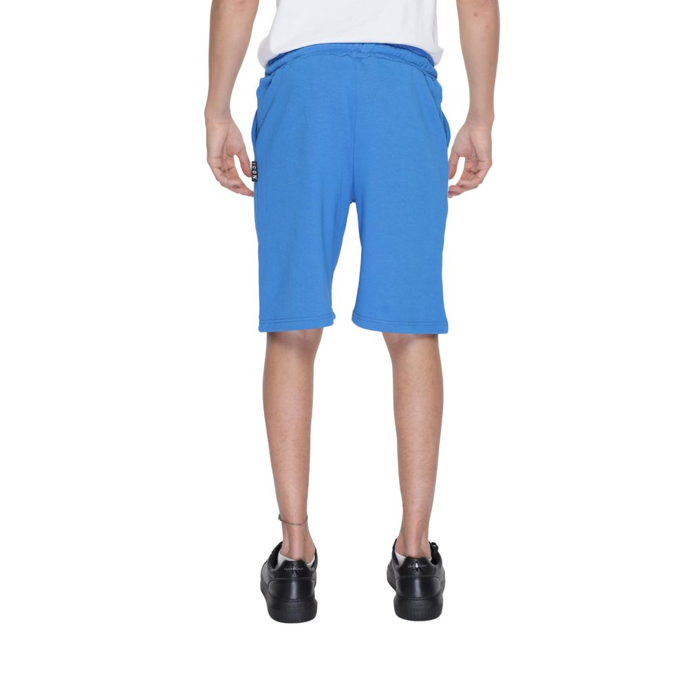 Icon Blaue Baumwoll-Bermudashorts