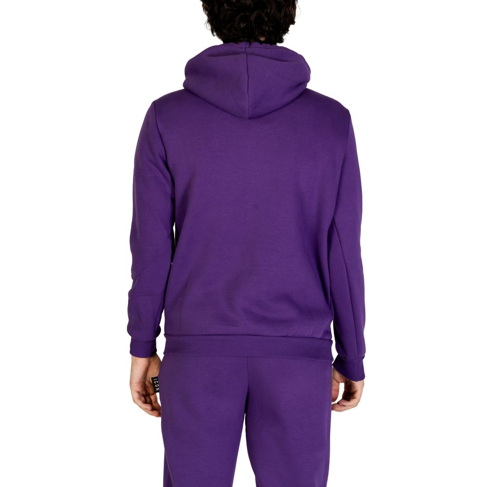 Icon Lila Kapuzenpullover aus Baumwolle