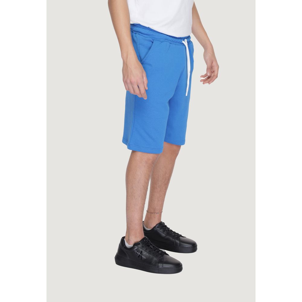 Icon Blaue Baumwoll-Bermudashorts
