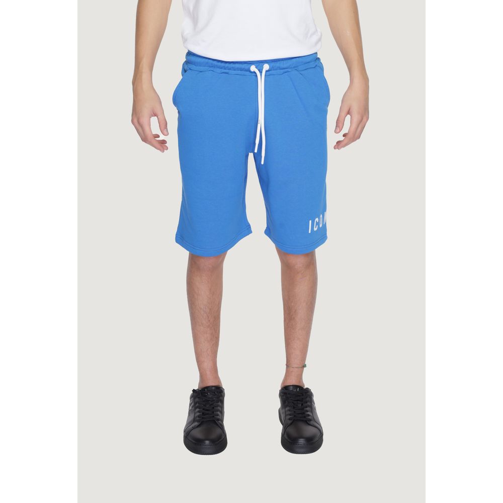 Icon Blaue Baumwoll-Bermudashorts