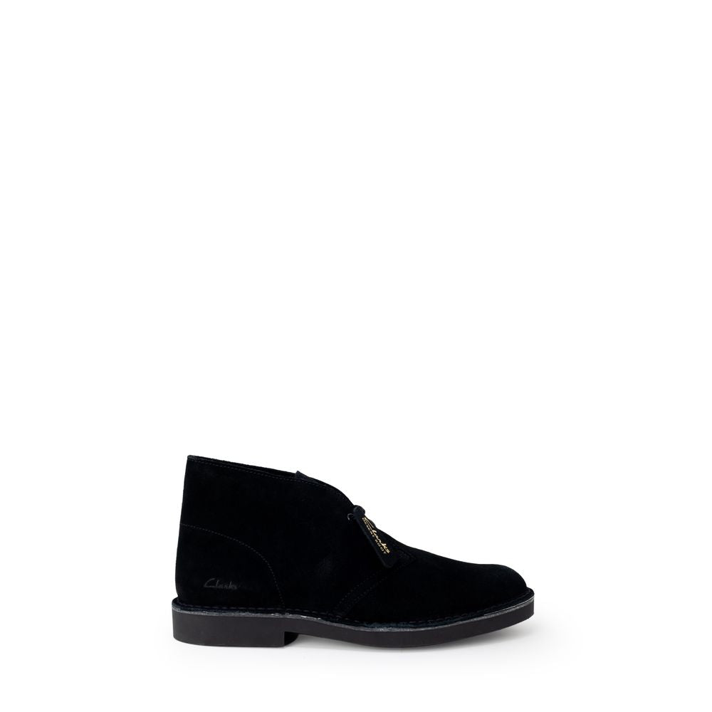 Clarks Schwarze Leder Schnürstiefel