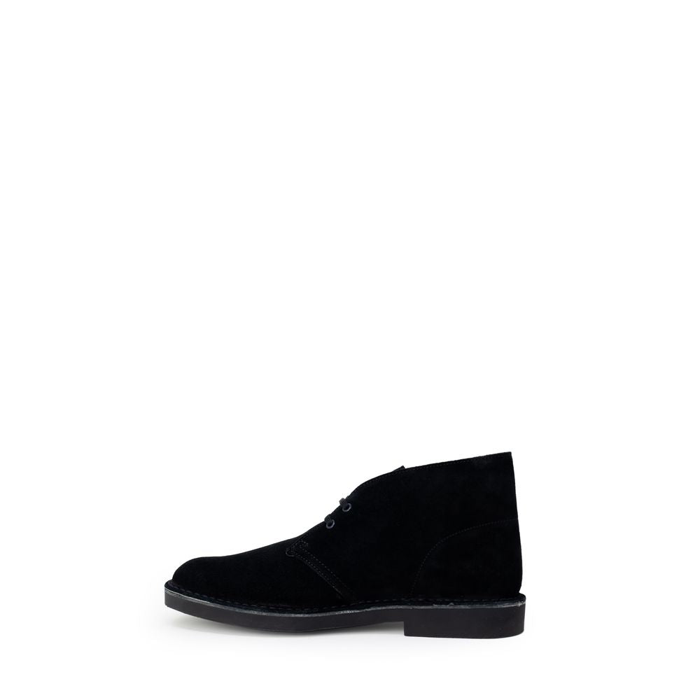 Clarks Schwarze Leder Schnürstiefel