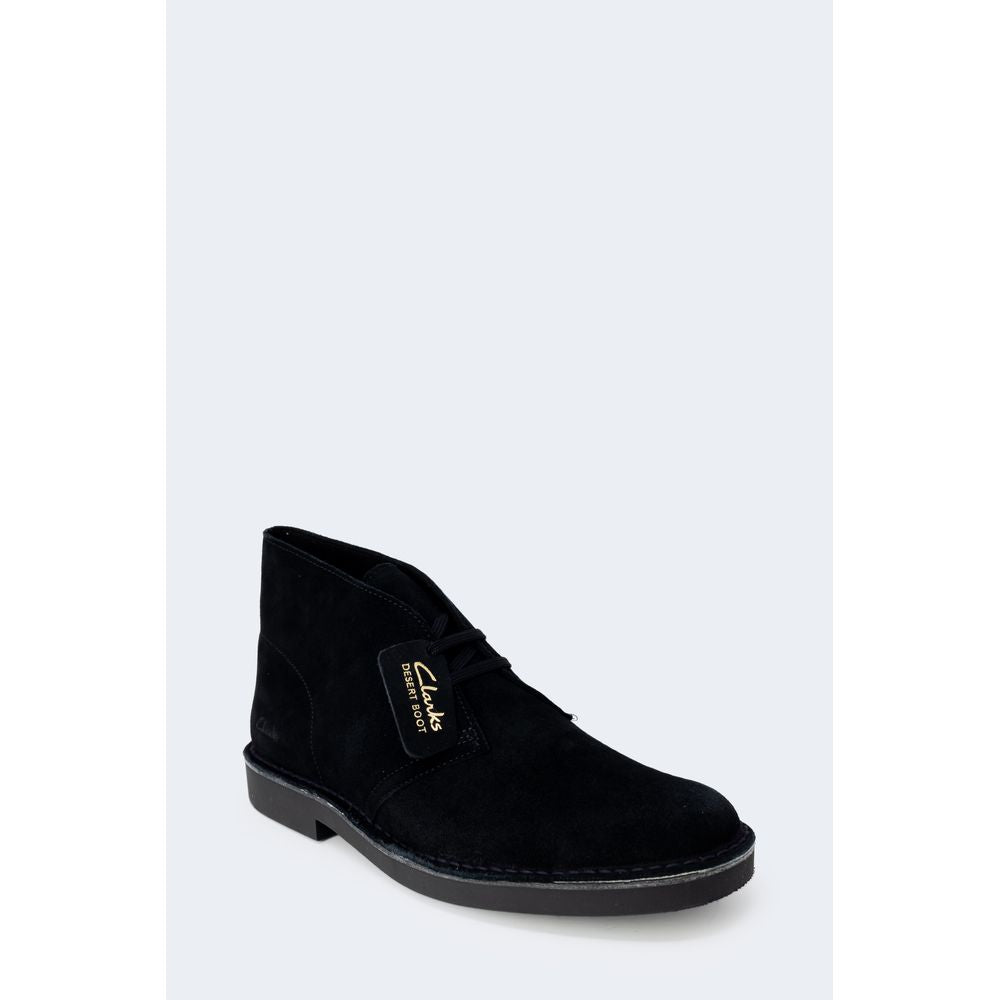 Clarks Schwarze Leder Schnürstiefel