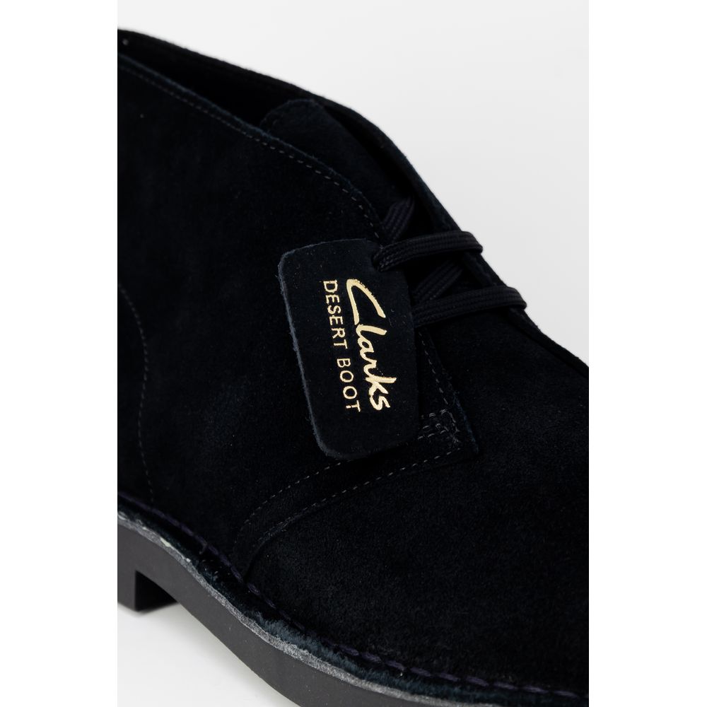 Clarks Schwarze Leder Schnürstiefel