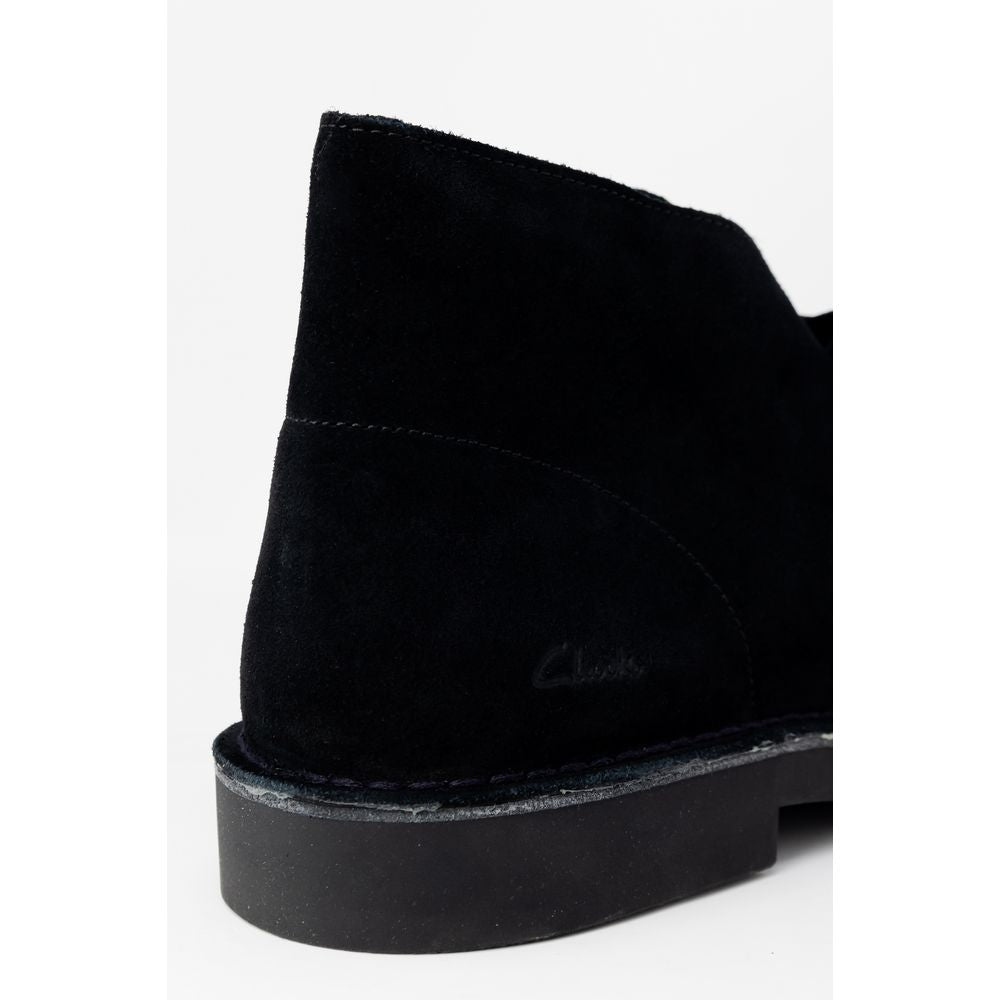 Clarks Schwarze Leder Schnürstiefel