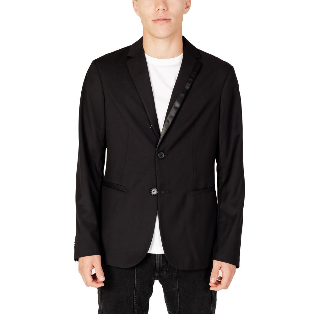 Armani Exchange Schwarzer Blazer aus Polyester