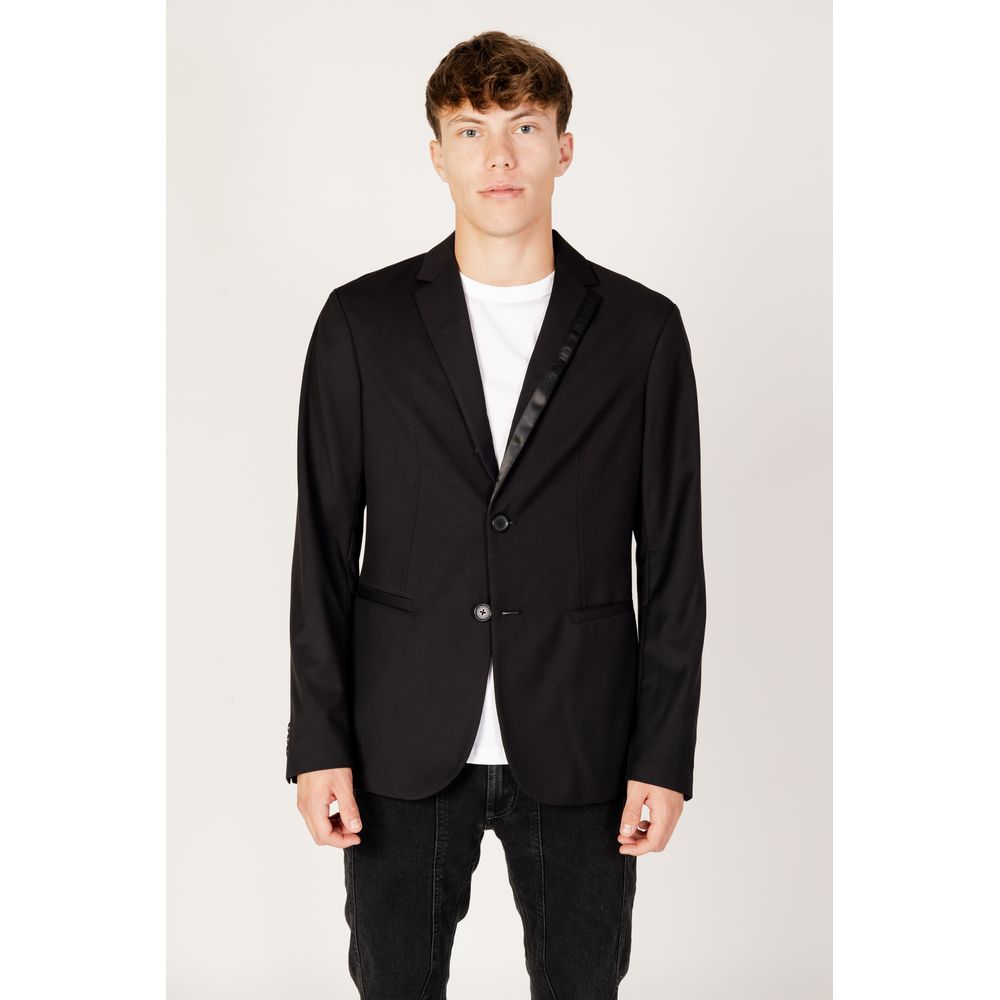Armani Exchange Schwarzer Blazer aus Polyester