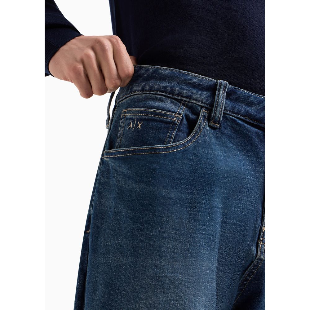 Armani Exchange Blaue Baumwoll-Skinny-Jeans