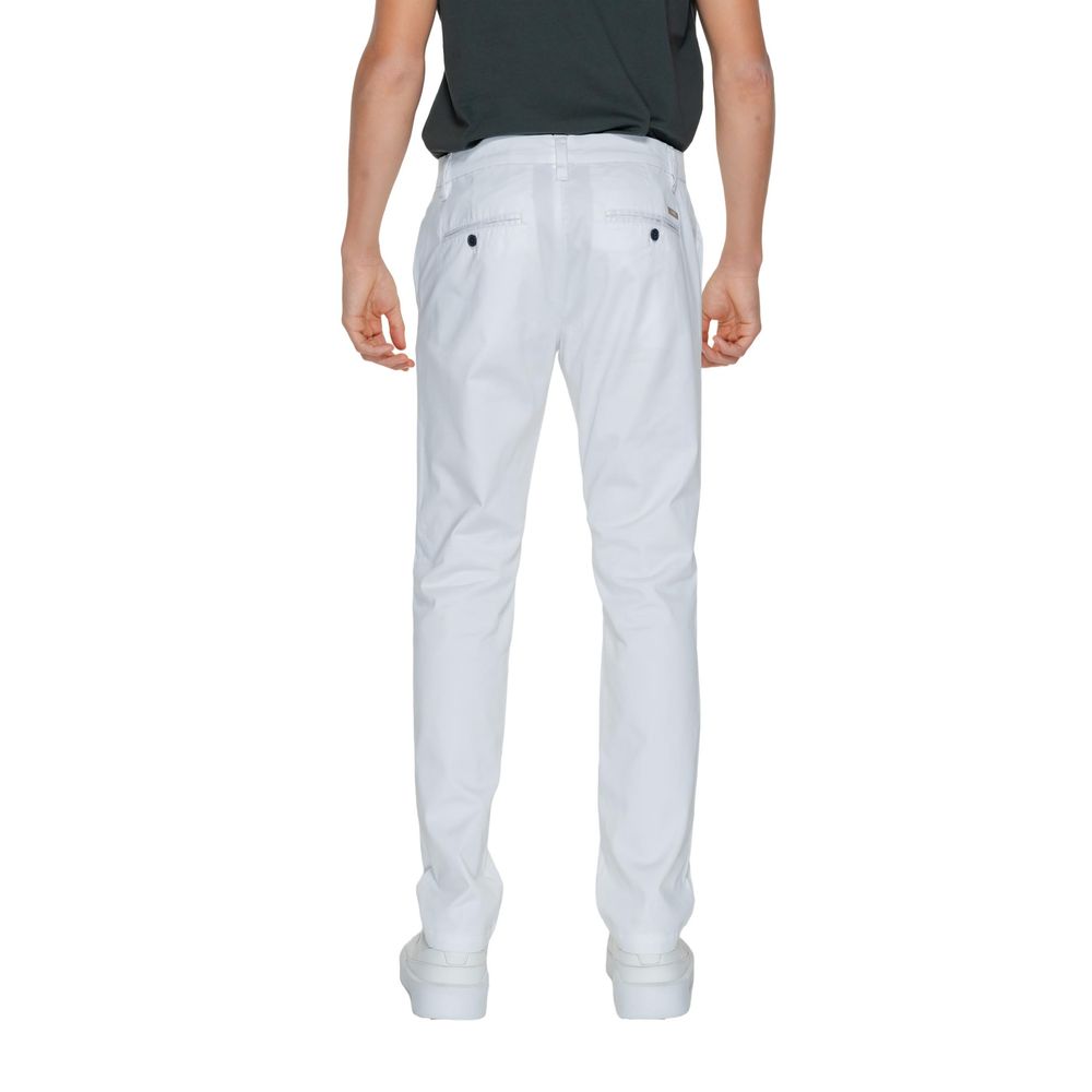 Armani Exchange White Cotton Chinos