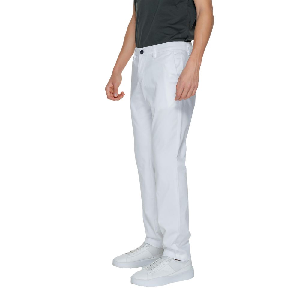 Armani Exchange White Cotton Chinos