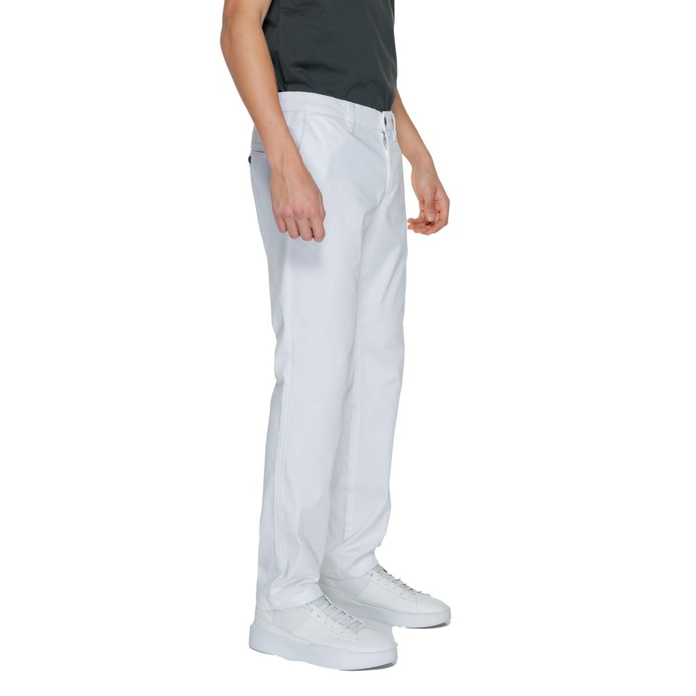 Armani Exchange White Cotton Chinos