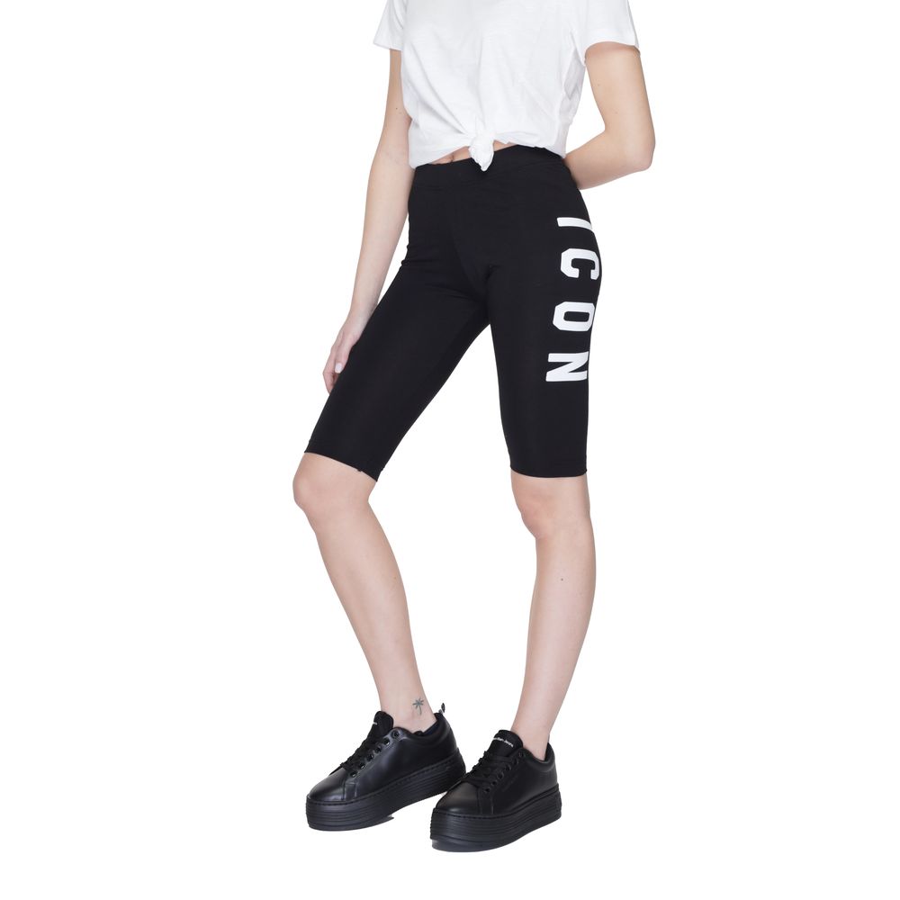 Icon Schwarze Baumwoll-Bermudashorts