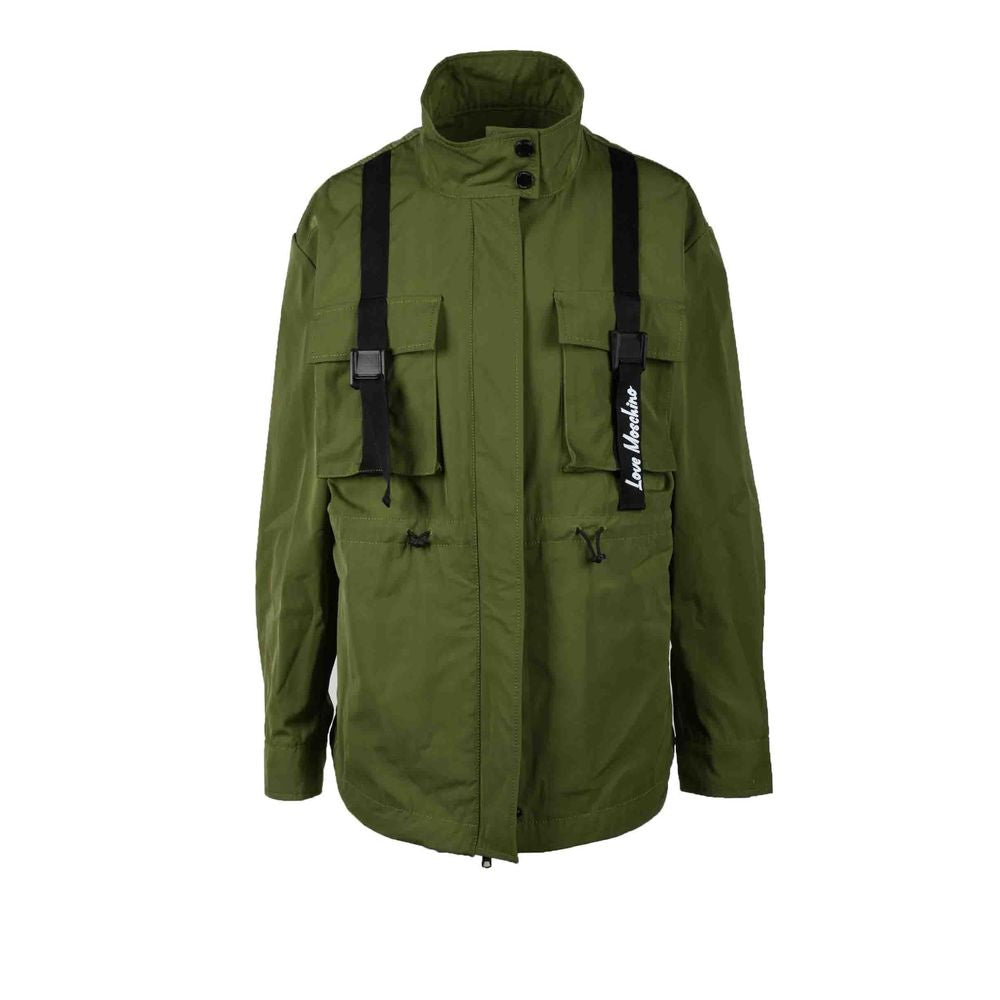 Love Moschino Grüner Parka aus Polyester