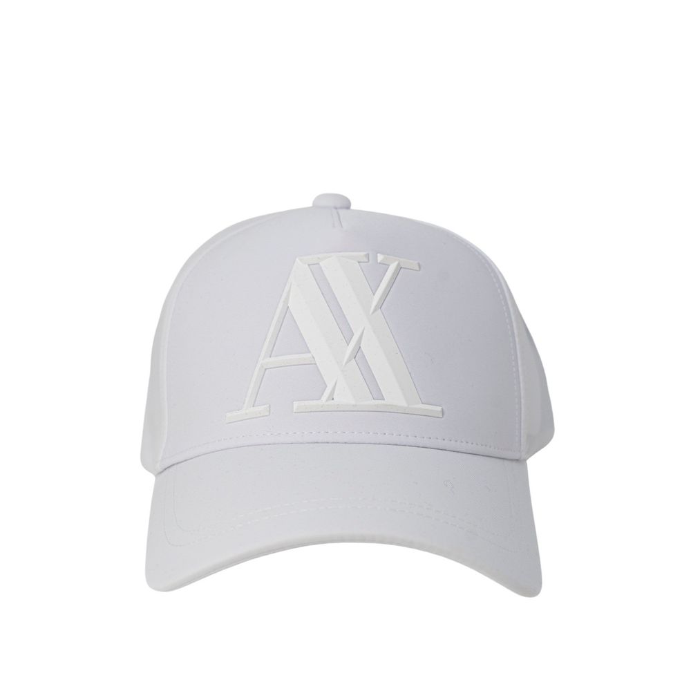 Armani Exchange White Cotton Cap (Baseball Cap)