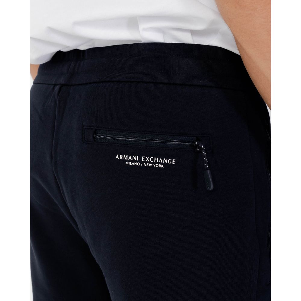 Armani Exchange Blue Cotton Joggers (Sweatpants)