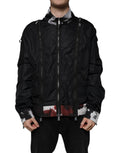 Dolce & Gabbana Men's Black Nylon Full-Zip Bomber Jacket
