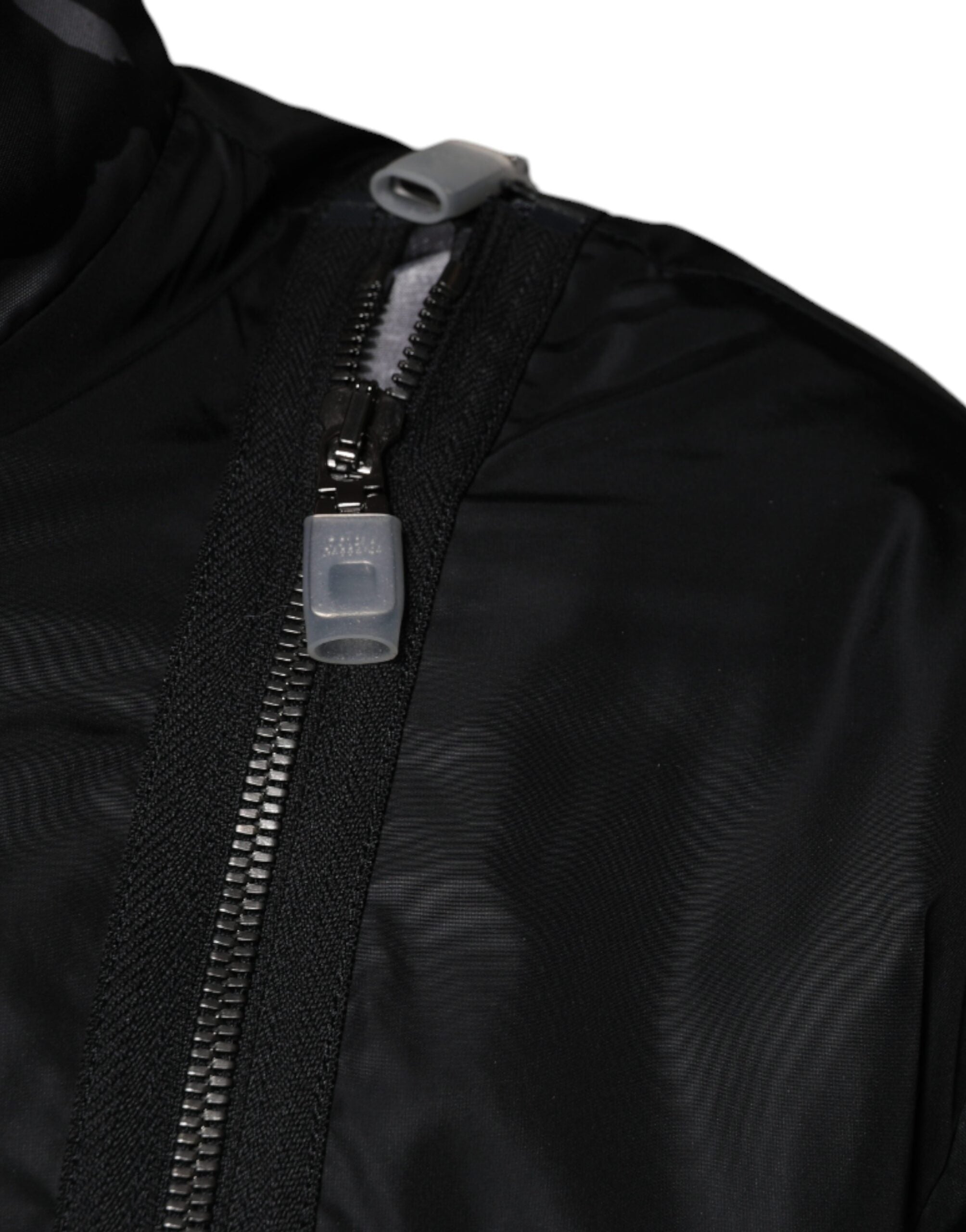 Dolce & Gabbana Men's Black Nylon Full-Zip Bomber Jacket