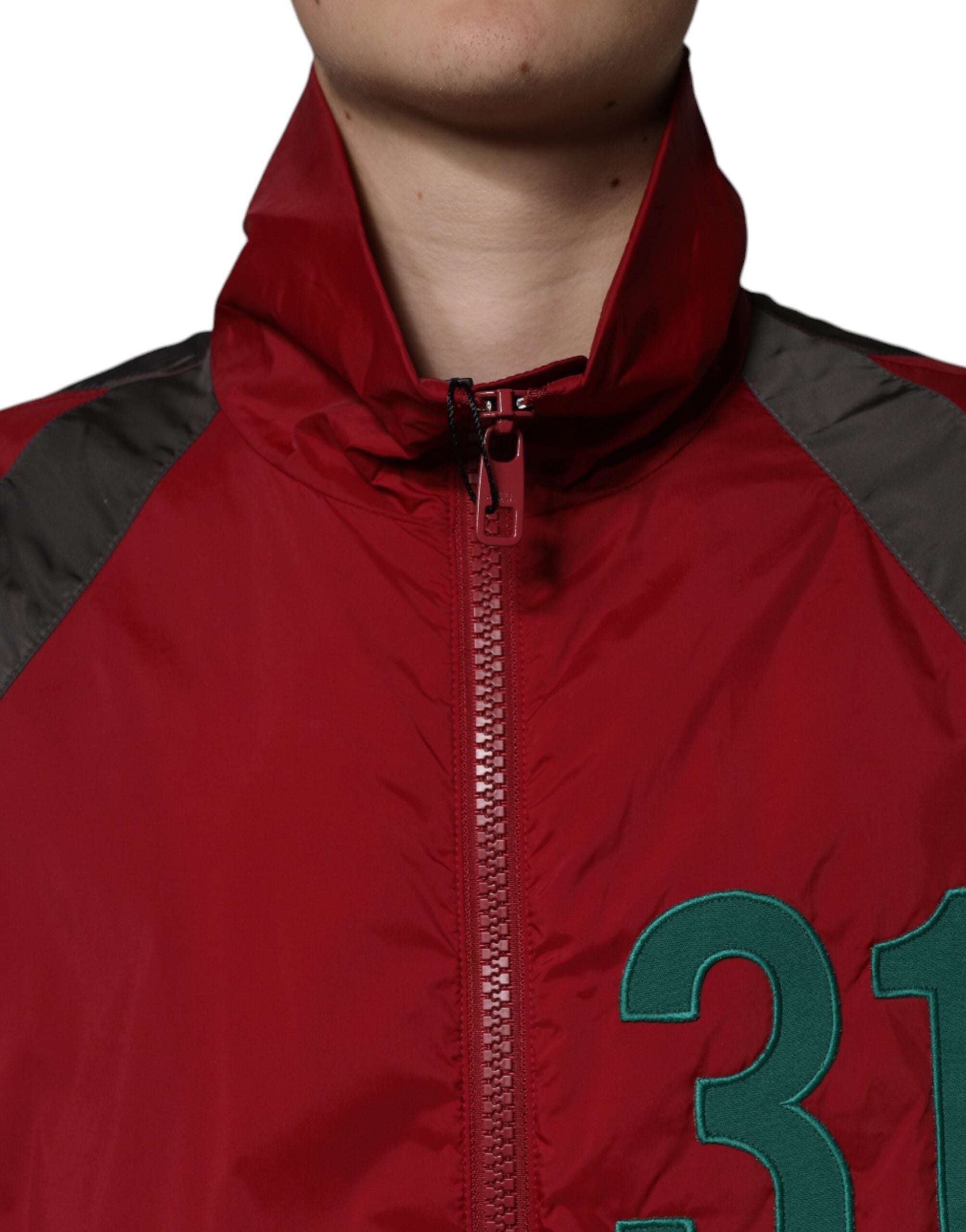 Dolce & Gabbana Multicolor Nylon Windbreaker Jacket with Full-Zip