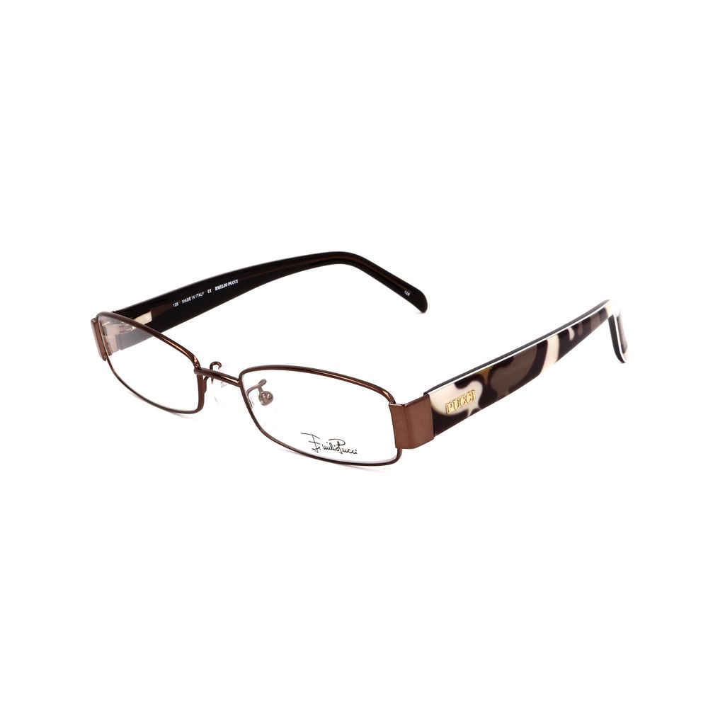 Emilio Pucci Braune Metallbrille (Gestelle)