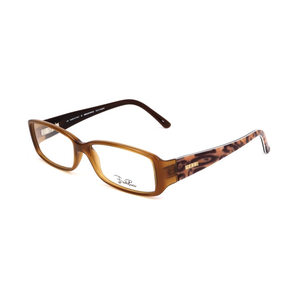 Emilio Pucci Brown Plastic Eyeglass Frames